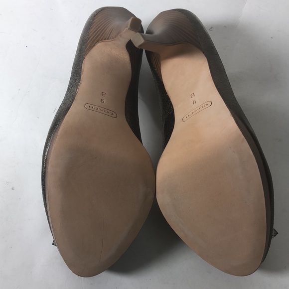 Coach Bergen Soft Crackled Gold Pump New - Picture 5 of 8